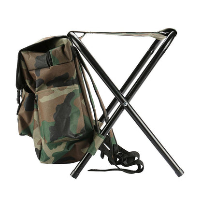 Outdoor Backpack with Integrated Folding Chair by HitMyNeed