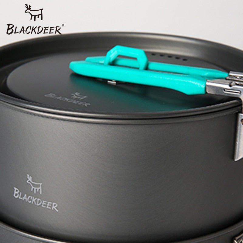 Outdoor Backpacking Cook Set with Pots, Pan & Kettle by HitMyNeed