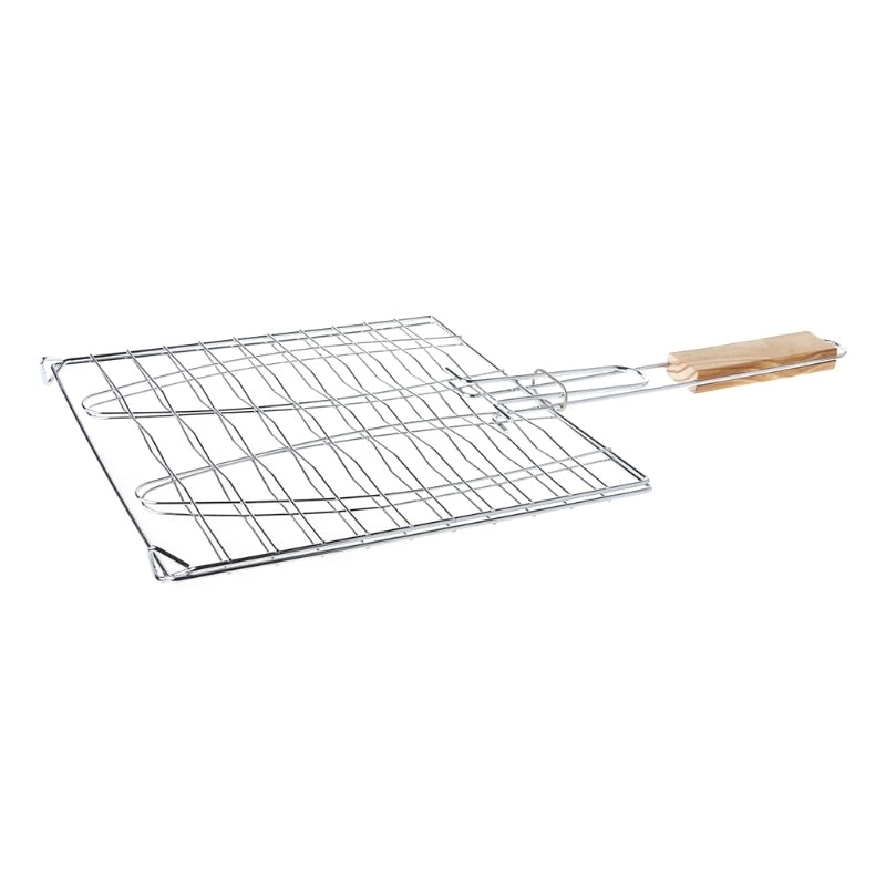 Outdoor BBQ Grill Basket with Wooden Handle by HitMyNeed