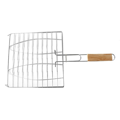 Outdoor BBQ Grill Basket with Wooden Handle by HitMyNeed