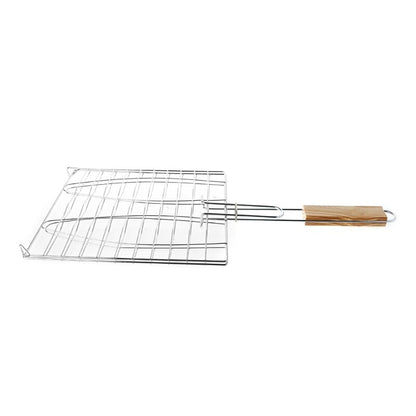 Outdoor BBQ Grill Basket with Wooden Handle by HitMyNeed