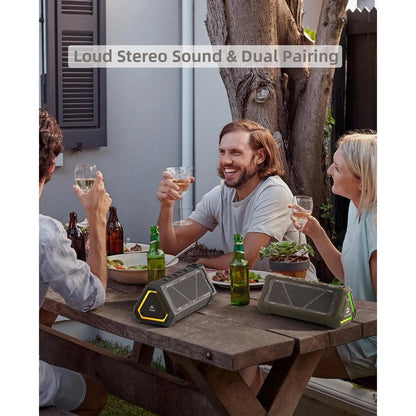 Outdoor Bluetooth Speaker 40W IPX7 with RGB Lights by HitMyNeed