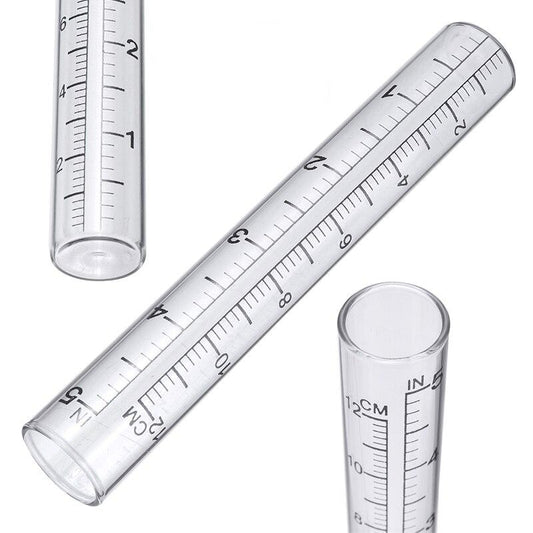 Outdoor Calibrated Glass Rain Gauge 12 cm by HitMyNeed