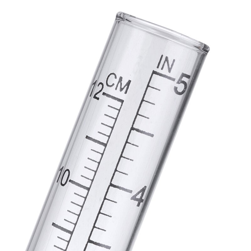 Outdoor Calibrated Glass Rain Gauge 12 cm by HitMyNeed