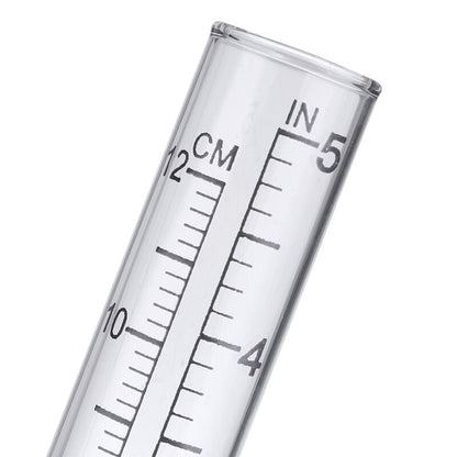 Outdoor Calibrated Glass Rain Gauge 12 cm by HitMyNeed