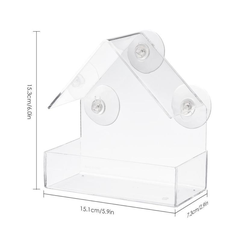 Outdoor Clear Window Bird Feeder with Suction Cups by HitMyNeed