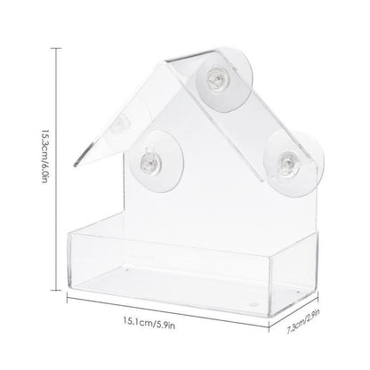 Outdoor Clear Window Bird Feeder with Suction Cups by HitMyNeed