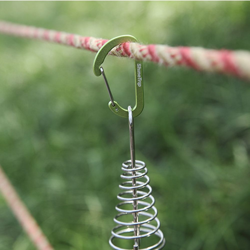 Outdoor D-Shaped Aluminum Carabiner Clip by HitMyNeed