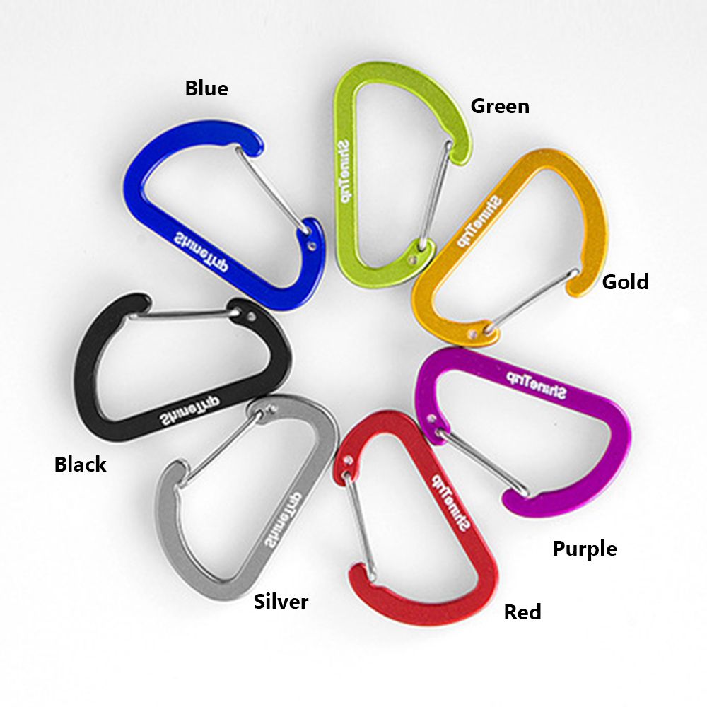 Outdoor D-Shaped Aluminum Carabiner Clip by HitMyNeed