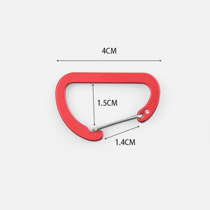 Outdoor D-Shaped Aluminum Carabiner Clip by HitMyNeed