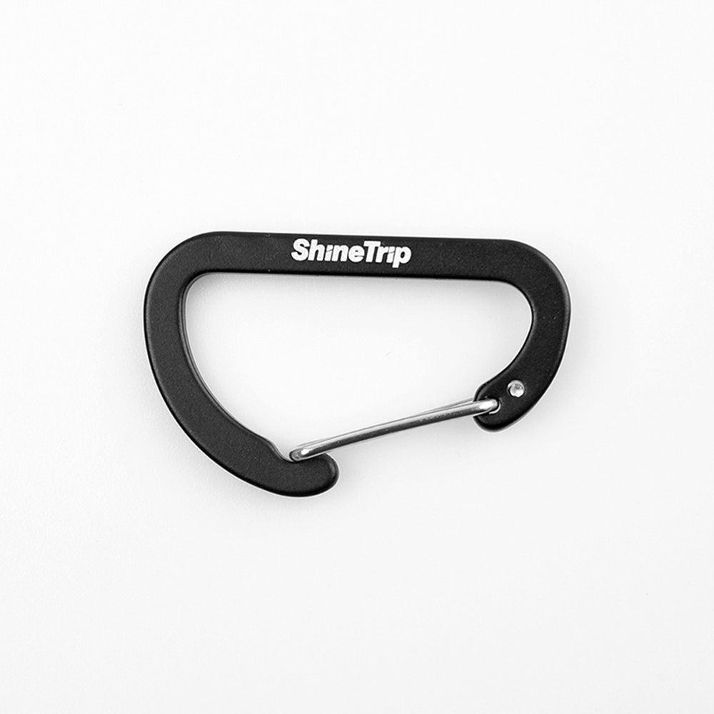 Outdoor D-Shaped Aluminum Carabiner Clip black by HitMyNeed