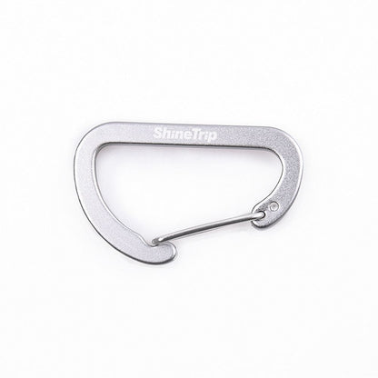 Outdoor D-Shaped Aluminum Carabiner Clip silver by HitMyNeed