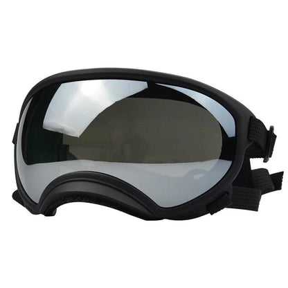 Outdoor Dog Goggles UV400 Anti-Fog Sunglasses black-sliver by HitMyNeed