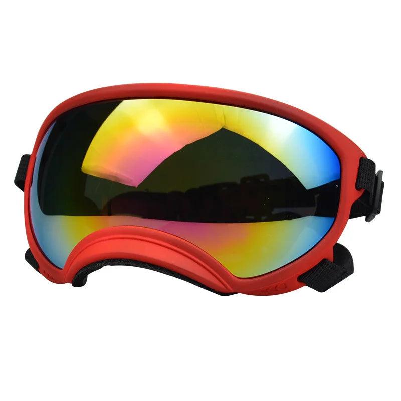 Outdoor Dog Goggles UV400 Anti-Fog Sunglasses red-red by HitMyNeed