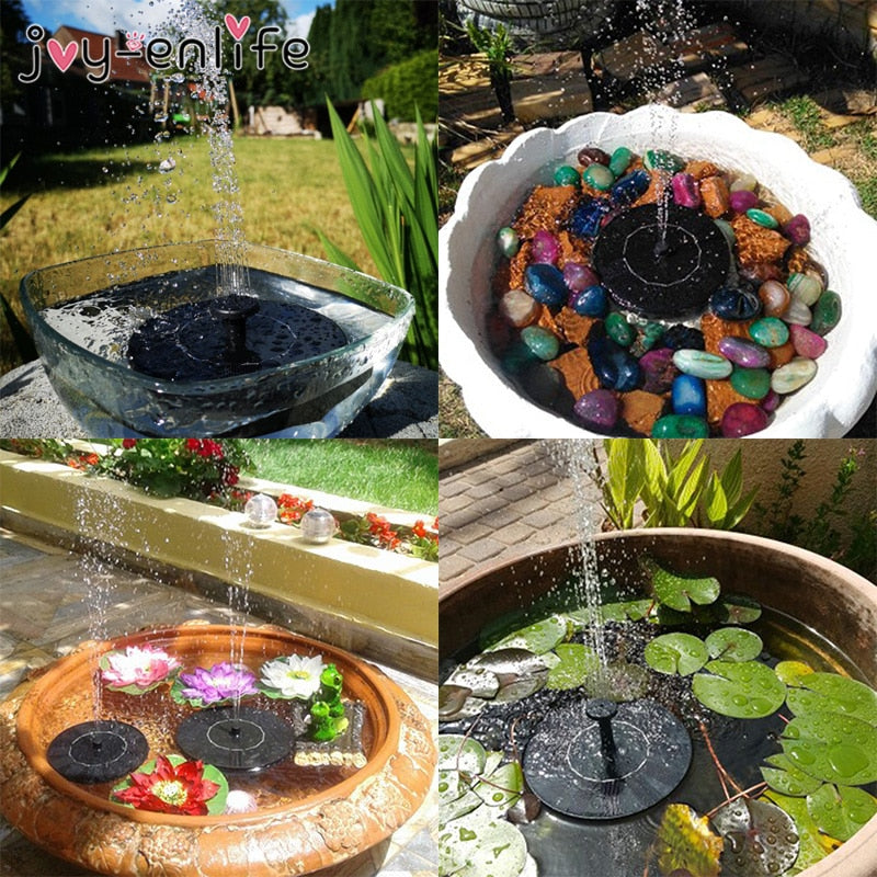 Outdoor Floating Solar Pond Fountain for Gardens by HitMyNeed
