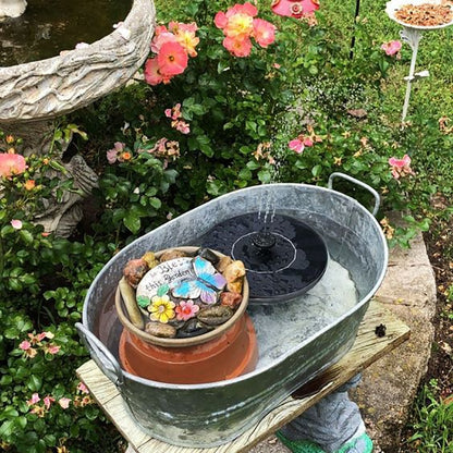 Outdoor Floating Solar Pond Fountain for Gardens by HitMyNeed