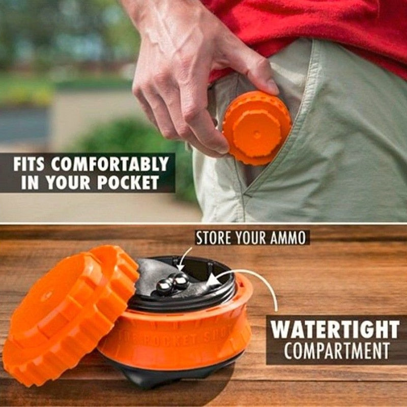 Outdoor Handheld Pocket Slingshot for Camping by HitMyNeed
