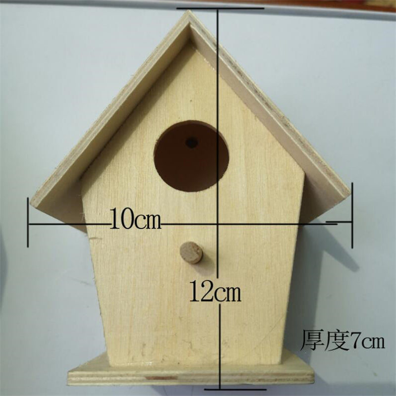 Outdoor Hanging Wooden Birdhouse for Garden Decor circle by HitMyNeed