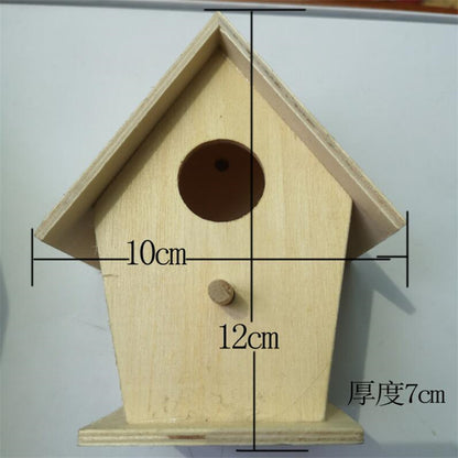 Outdoor Hanging Wooden Birdhouse for Garden Decor circle by HitMyNeed