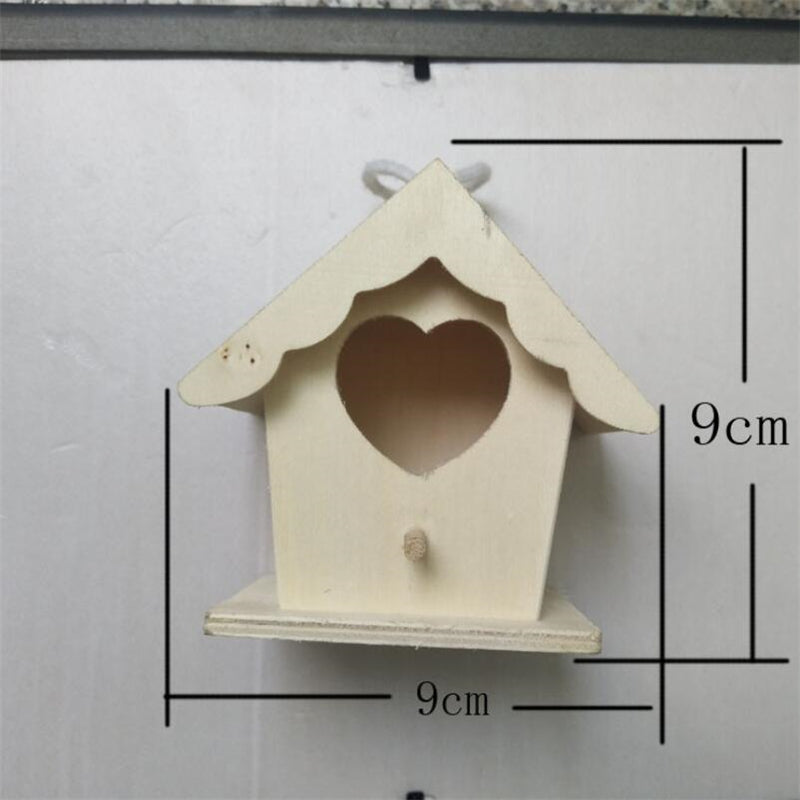 Outdoor Hanging Wooden Birdhouse for Garden Decor heart by HitMyNeed