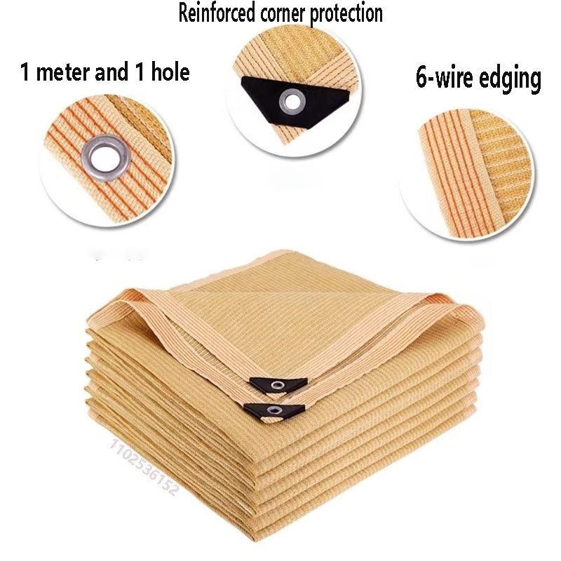 Outdoor HDPE Waterproof UV Shade Net Awning beige 3x8m by HitMyNeed