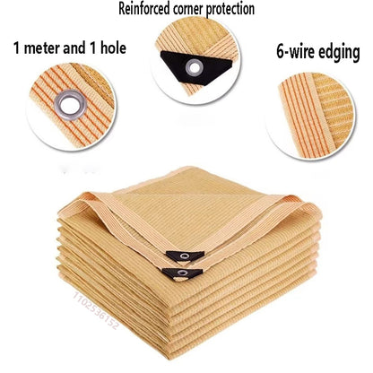 Outdoor HDPE Waterproof UV Shade Net Awning beige 3x8m by HitMyNeed
