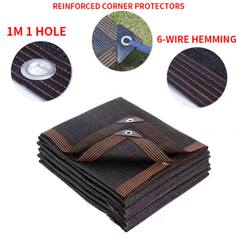 Outdoor HDPE Waterproof UV Shade Net Awning black 3x8m by HitMyNeed