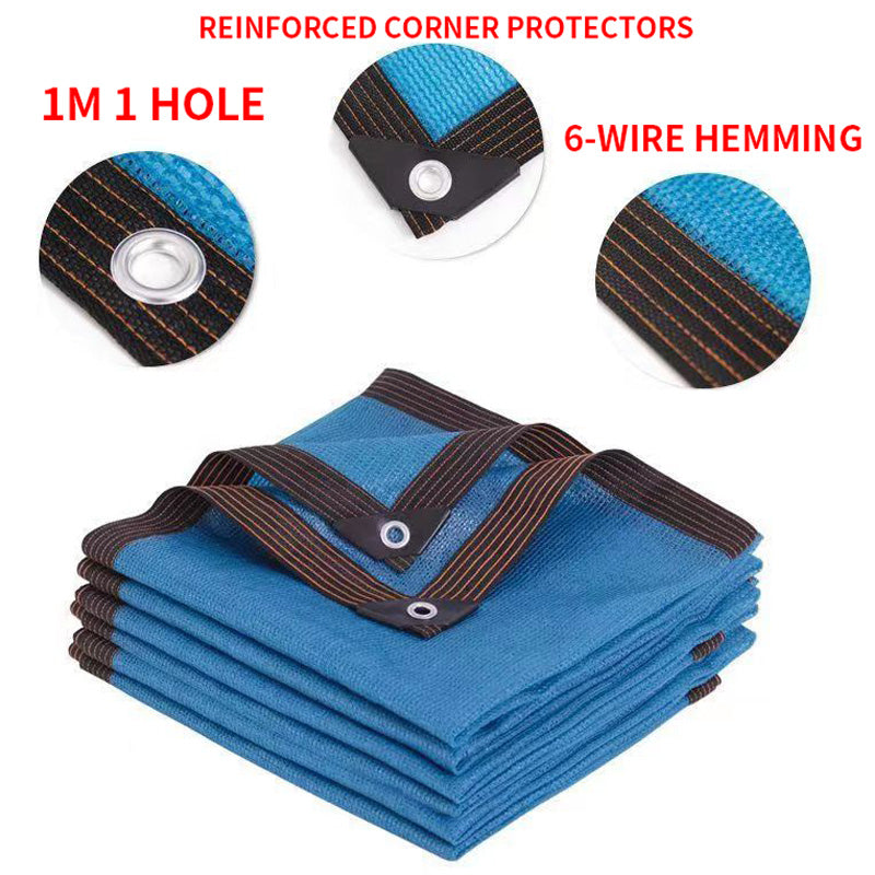 Outdoor HDPE Waterproof UV Shade Net Awning blue 3x8m by HitMyNeed