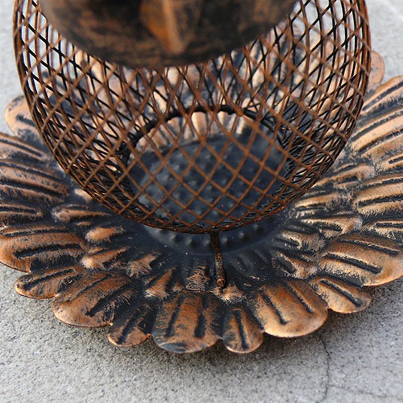 Outdoor Metal Owl Bird Feeder with Hanging Chain by HitMyNeed