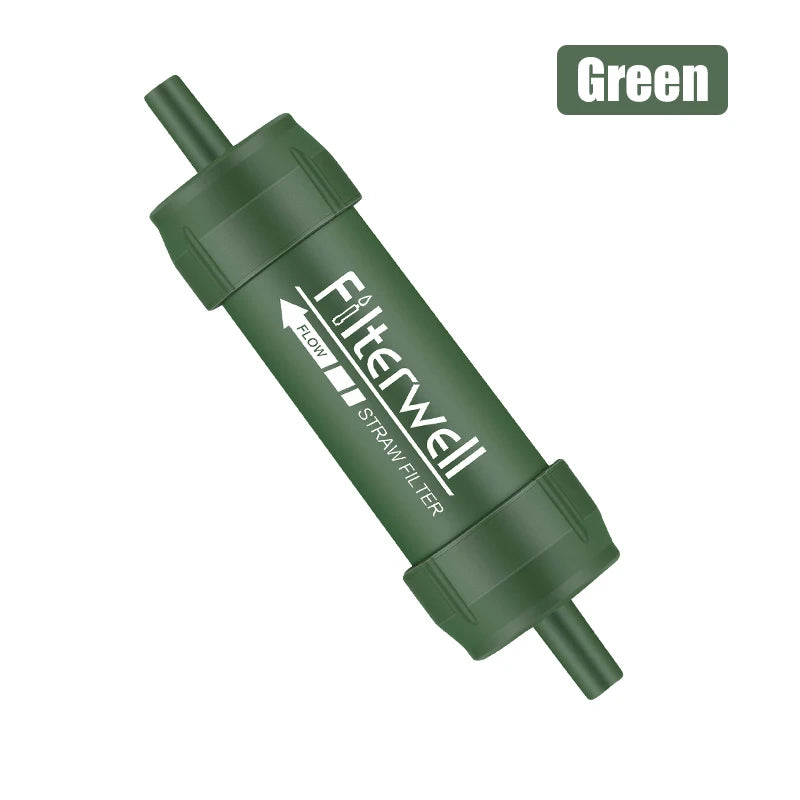 Outdoor Mini Water Filter Straw for Emergency Use green by HitMyNeed