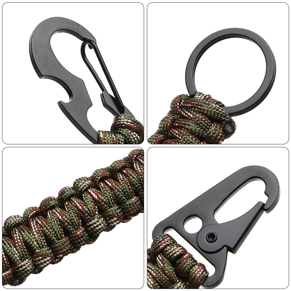 Outdoor Paracord Keychain Carabiner with Bottle Opener by HitMyNeed