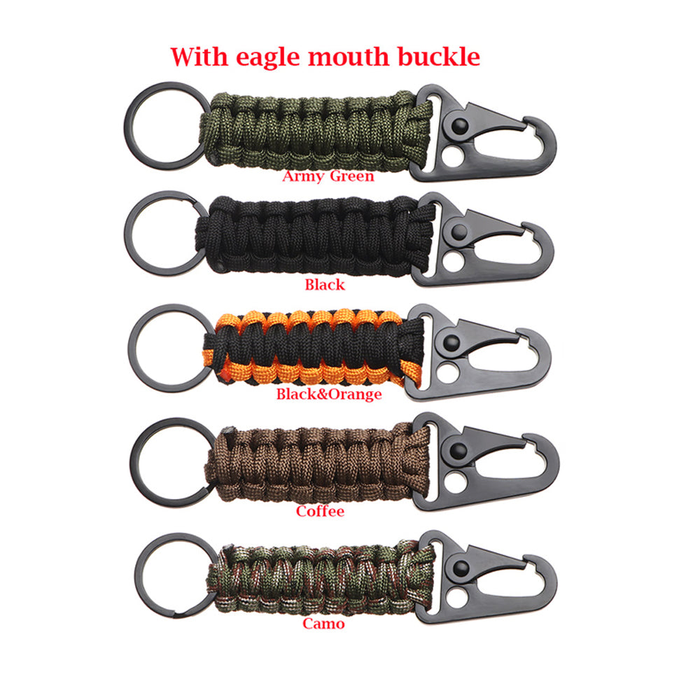 Outdoor Paracord Keychain Carabiner with Bottle Opener by HitMyNeed