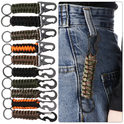 Outdoor Paracord Keychain Carabiner with Bottle Opener by HitMyNeed