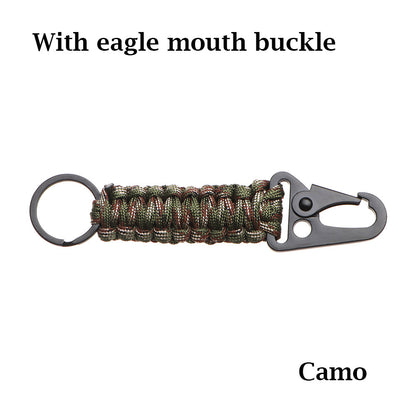 Outdoor Paracord Keychain Carabiner with Bottle Opener camo by HitMyNeed