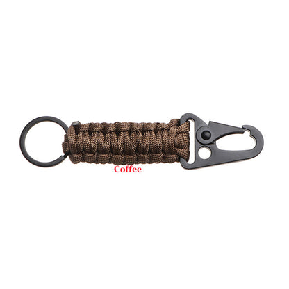 Outdoor Paracord Keychain Carabiner with Bottle Opener coffee by HitMyNeed