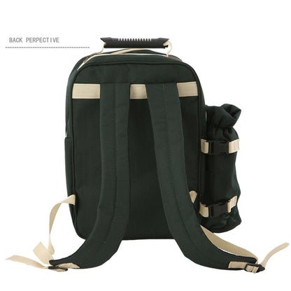 Outdoor Picnic Bag Set for 4 People with Tableware by HitMyNeed