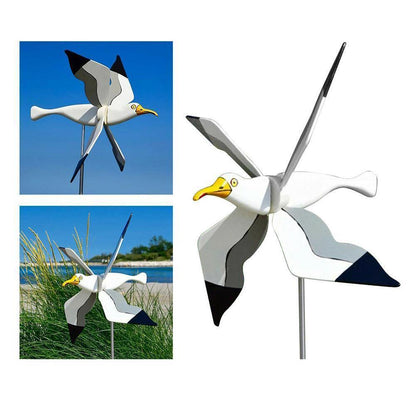 Outdoor Seagull Bird Wind Spinner Garden Decor by HitMyNeed
