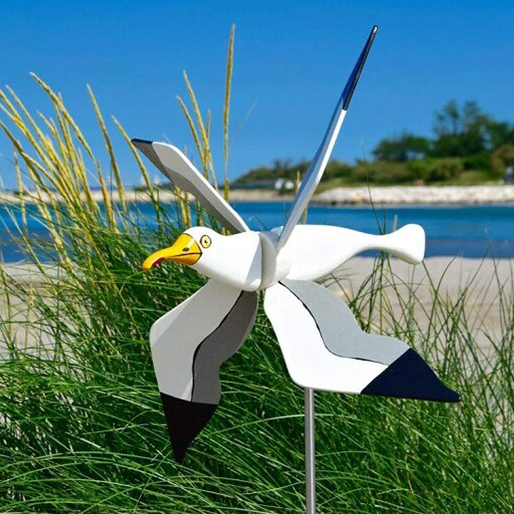 Outdoor Seagull Bird Wind Spinner Garden Decor by HitMyNeed