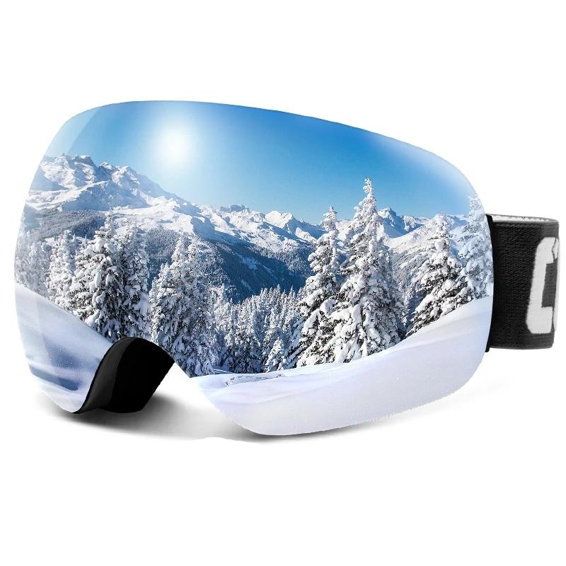 Outdoor Ski Goggles UV400 Anti-Fog OTG Wide View by HitMyNeed