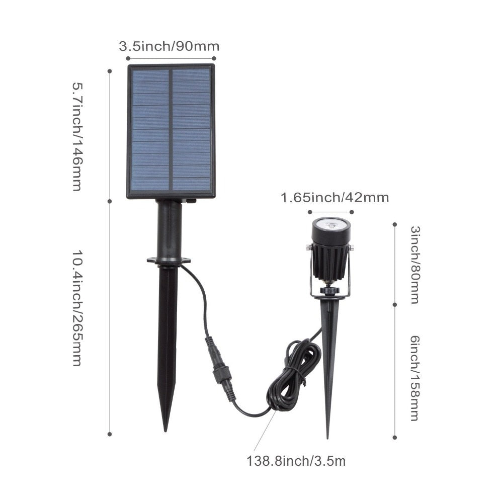 Outdoor Solar LED Spotlight with IP65 Waterproof by HitMyNeed