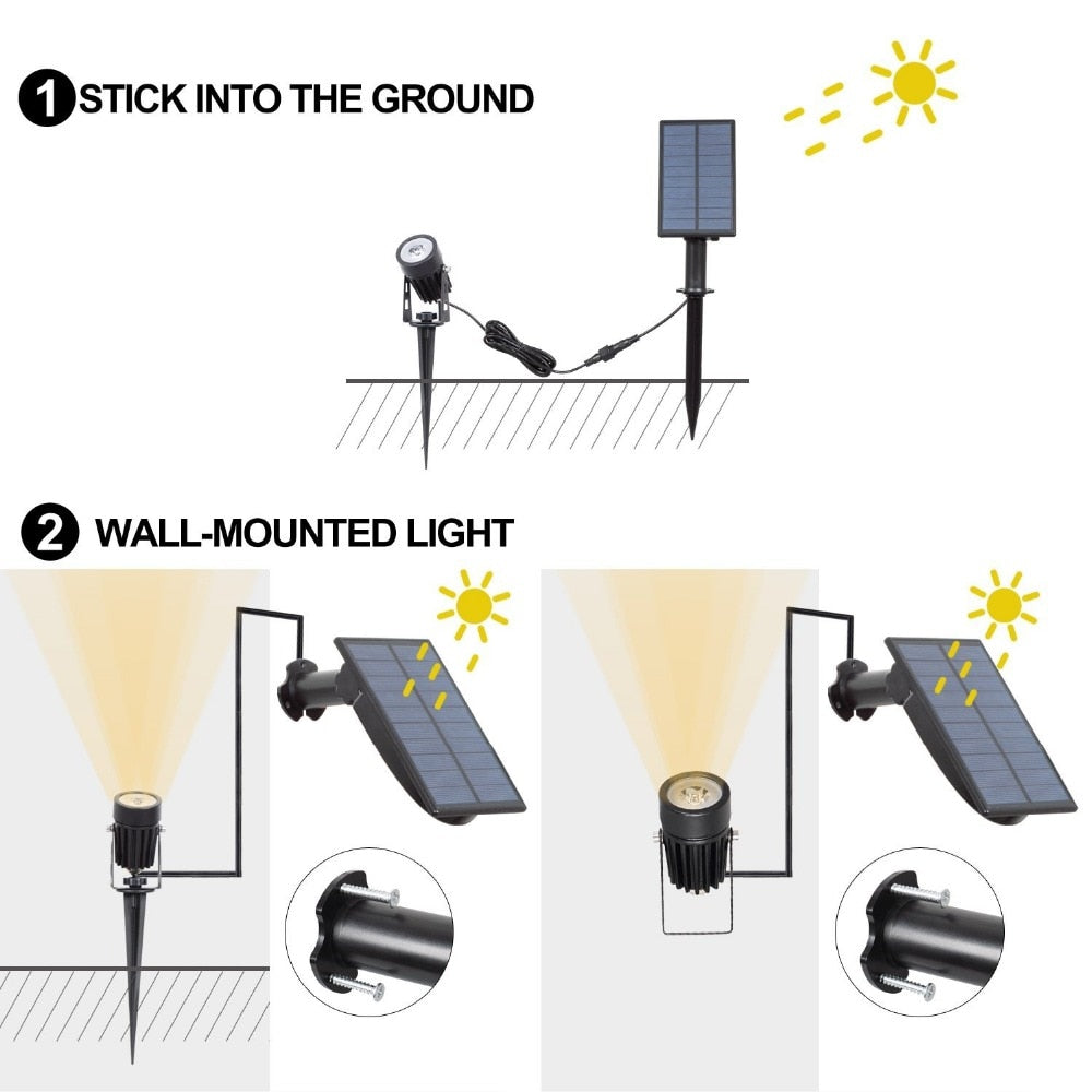 Outdoor Solar LED Spotlight with IP65 Waterproof by HitMyNeed