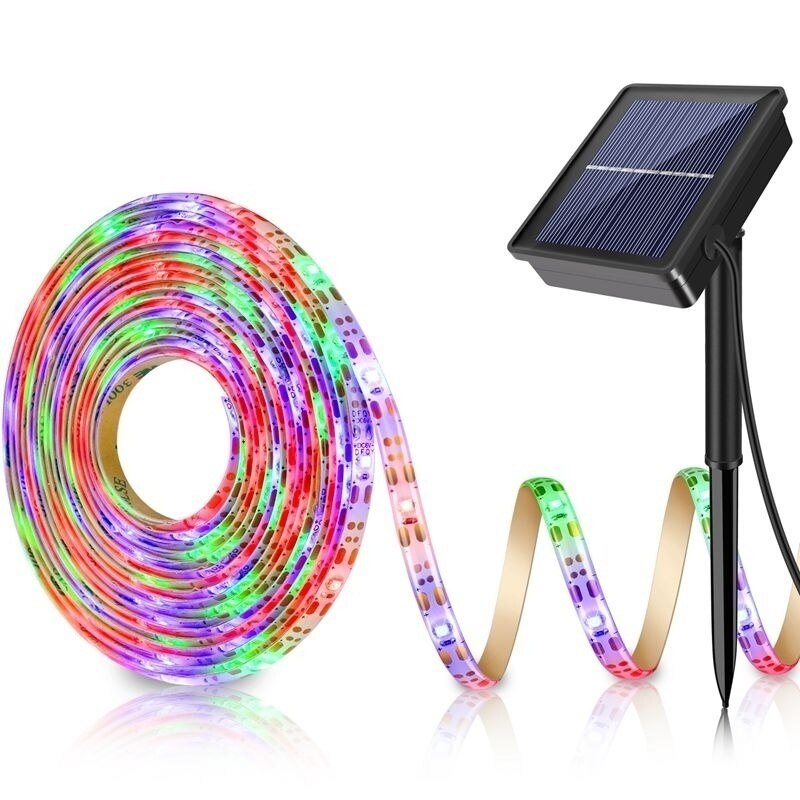 Outdoor Solar RGB LED Light Strip 5m IP65 by HitMyNeed