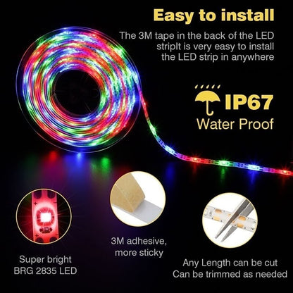Outdoor Solar RGB LED Light Strip 5m IP65 by HitMyNeed