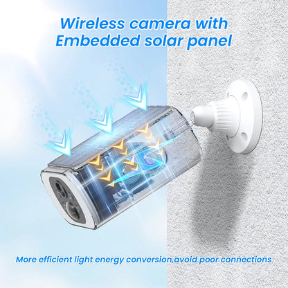 Outdoor Solar Security Camera 3MP 2K, WiFi, Color Night Vision by HitMyNeed