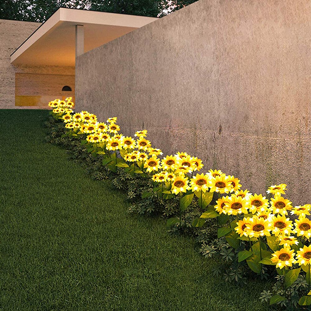 Outdoor Solar Sunflower Garden Stake Light by HitMyNeed