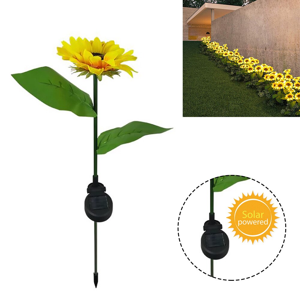 Outdoor Solar Sunflower Garden Stake Light by HitMyNeed