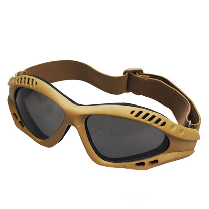 Outdoor Tactical Airsoft & Paintball Safety Goggles hj-tan by HitMyNeed