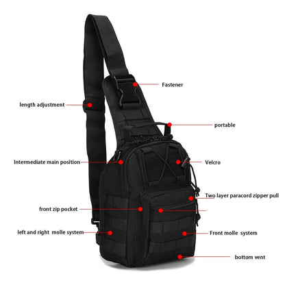 Outdoor Tactical Sling Chest Bag Crossbody by HitMyNeed