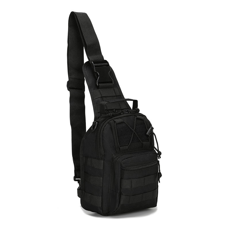 Outdoor Tactical Sling Chest Bag Crossbody black by HitMyNeed