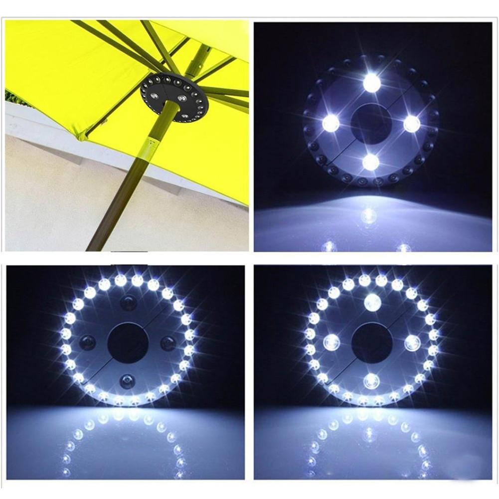 Outdoor Umbrella Pole Light with Hook, 3 Modes by HitMyNeed